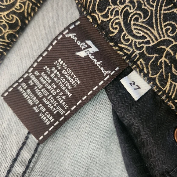 7 for all Mankind Gold Geo Skinny Jean - Picture 13 of 13